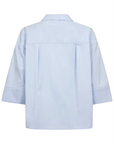 Co'Couture - PoppyCC V-Bluse - Pale Blue